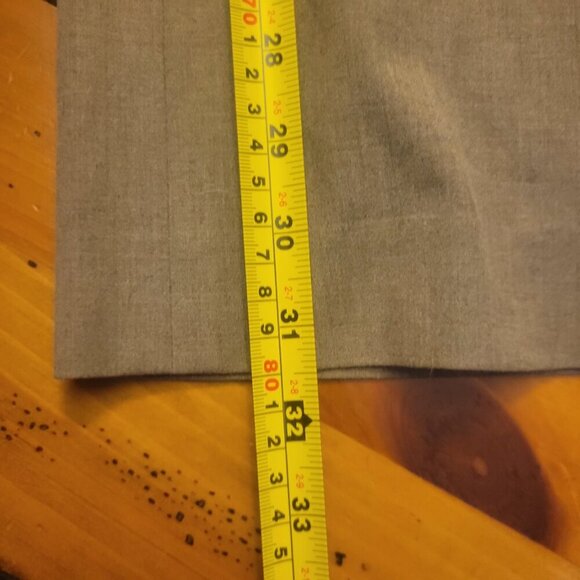 LOFT Women's Taupe Flat Front Straight Leg w/"Slight" Flair Trousers - Size 12 - Picture 10 of 10